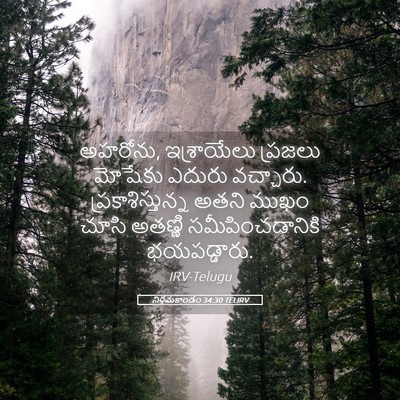Picture 05 - నిర్గమకాండం 34:30 TELIRV - అహరోను, ఇశ్రాయేలు - Bible Verse Picture