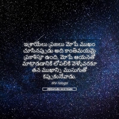 Picture 05 - నిర్గమకాండం 34:35 TELIRV - ఇశ్రాయేలు ప్రజలు - Bible Verse Picture