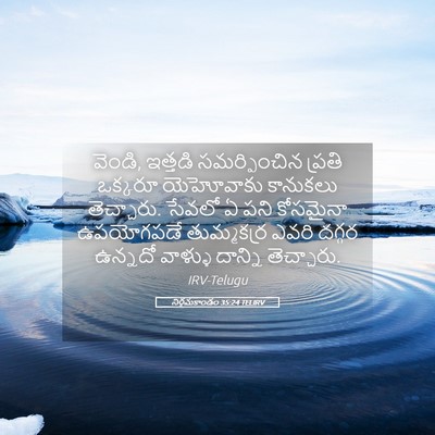 Picture 05 - నిర్గమకాండం 35:24 TELIRV - వెండి, ఇత్తడి - Bible Verse Picture