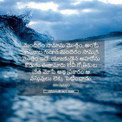 Picture 05 - నిర్గమకాండం 38:21 TELIRV - మందిరం సామాను - Bible Verse Picture
