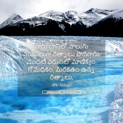 Picture 05 - నిర్గమకాండం 39:10 TELIRV - వారు దానిలో - Bible Verse Picture