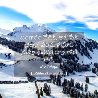 Picture 05 - నిర్గమకాండం 39:38 TELIRV - బంగారం వేదిక, - Bible Verse Picture