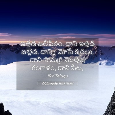 Picture 05 - నిర్గమకాండం 39:39 TELIRV - ఇత్తడి బలిపీఠం, - Bible Verse Picture