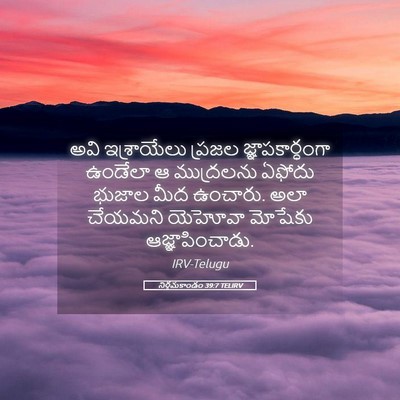 Picture 05 - నిర్గమకాండం 39:7 TELIRV - అవి ఇశ్రాయేలు - Bible Verse Picture