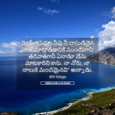 Picture 05 - నిర్గమకాండం 4:10 TELIRV - మోషే “ప్రభూ, నీవు - Bible Verse Picture
