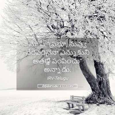 Picture 05 - నిర్గమకాండం 4:13 TELIRV - మోషే “ప్రభూ, - Bible Verse Picture