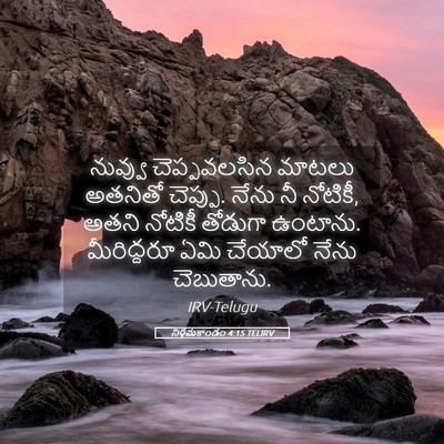 Picture 05 - నిర్గమకాండం 4:15 TELIRV - నువ్వు చెప్పవలసిన - Bible Verse Picture