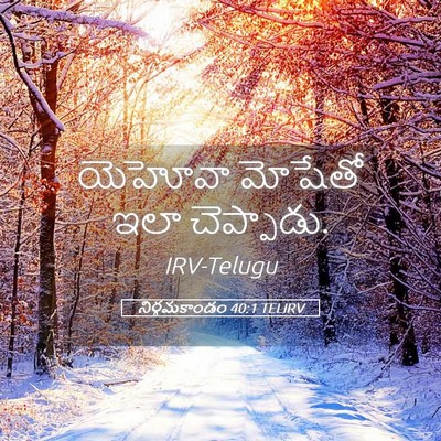 Picture 05 - నిర్గమకాండం 40:1 TELIRV - యెహోవా మోషేతో ఇలా - Bible Verse Picture