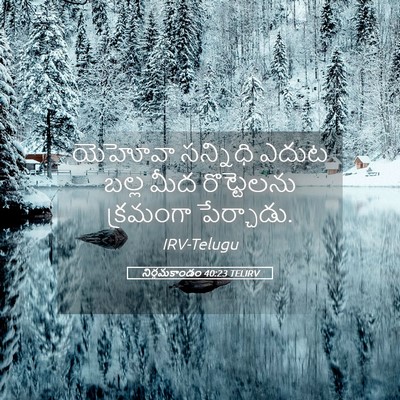 Picture 05 - నిర్గమకాండం 40:23 TELIRV - యెహోవా సన్నిధి - Bible Verse Picture