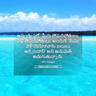 Picture 05 - నిర్గమకాండం 5:17 TELIRV - అప్పుడు ఫరో “మీరు - Bible Verse Picture