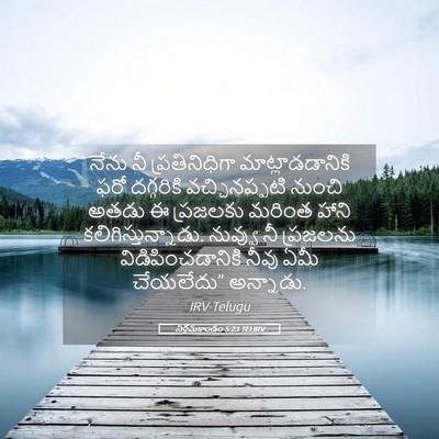 Picture 05 - నిర్గమకాండం 5:23 TELIRV - నేను నీ - Bible Verse Picture