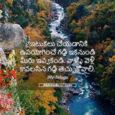 Picture 05 - నిర్గమకాండం 5:7 TELIRV - “ఇటుకలు చేయడానికి - Bible Verse Picture
