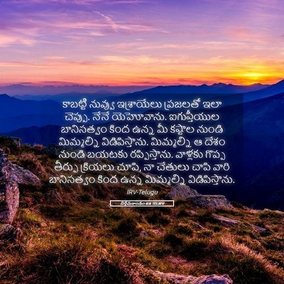 Picture 05 - నిర్గమకాండం 6:6 TELIRV - కాబట్టి నువ్వు - Bible Verse Picture