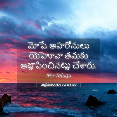 Picture 05 - నిర్గమకాండం 7:6 TELIRV - మోషే అహరోనులు - Bible Verse Picture