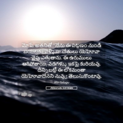 Picture 05 - నిర్గమకాండం 9:29 TELIRV - మోషే అతనితో “నేను - Bible Verse Picture