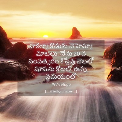 Picture 05 - నెహెమ్యా 1:1 TELIRV - హకల్యా కొడుకు - Bible Verse Picture