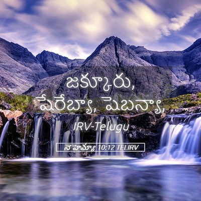 Picture 05 - నెహెమ్యా 10:12 TELIRV - జక్కూరు, షేరేబ్యా, - Bible Verse Picture