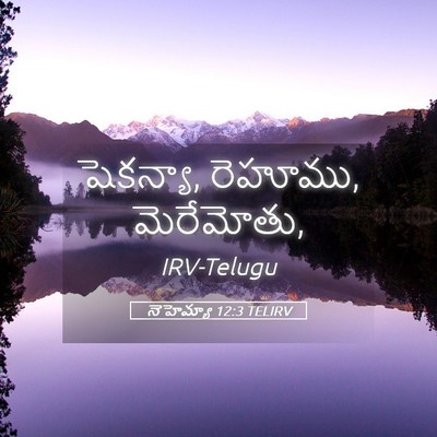 Picture 05 - నెహెమ్యా 12:3 TELIRV - షెకన్యా, రెహూము, - Bible Verse Picture
