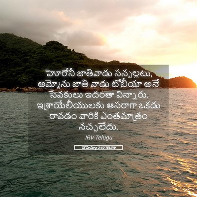 Picture 05 - నెహెమ్యా 2:10 TELIRV - హోరోనీ జాతివాడు - Bible Verse Picture