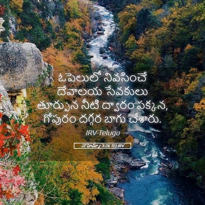 Picture 05 - నెహెమ్యా 3:26 TELIRV - ఓపెలులో నివసించే - Bible Verse Picture