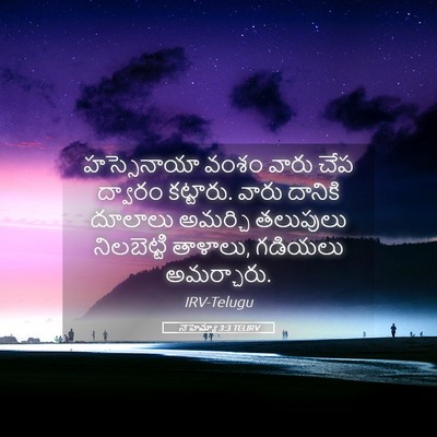 Picture 05 - నెహెమ్యా 3:3 TELIRV - హస్సెనాయా వంశం - Bible Verse Picture