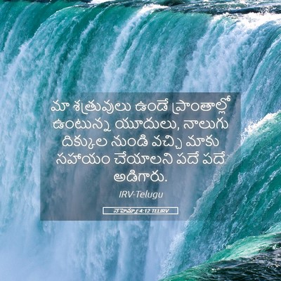 Picture 05 - నెహెమ్యా 4:12 TELIRV - మా శత్రువులు ఉండే - Bible Verse Picture