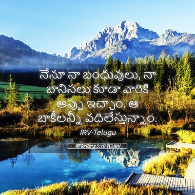Picture 05 - నెహెమ్యా 5:10 TELIRV - నేనూ నా బంధువులు, - Bible Verse Picture