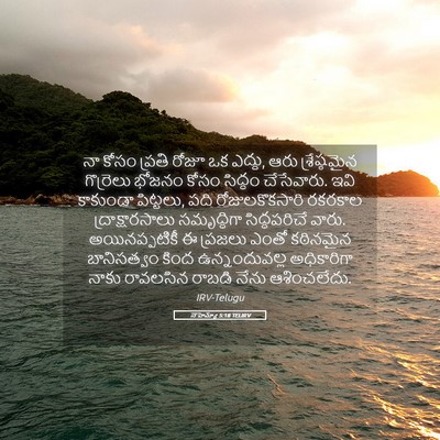 Picture 05 - నెహెమ్యా 5:18 TELIRV - నా కోసం ప్రతి రోజూ - Bible Verse Picture