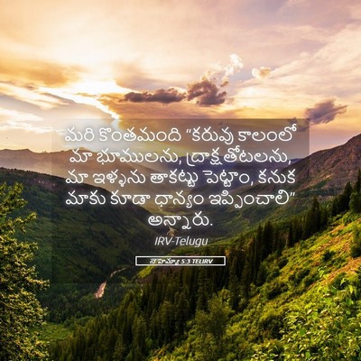 Picture 05 - నెహెమ్యా 5:3 TELIRV - మరి కొంతమంది - Bible Verse Picture