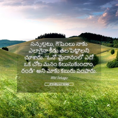Picture 05 - నెహెమ్యా 6:2 TELIRV - సన్బల్లటు, - Bible Verse Picture