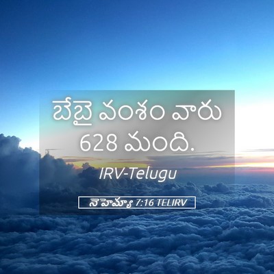 Picture 05 - నెహెమ్యా 7:16 TELIRV - బేబై వంశం వారు 628 - Bible Verse Picture
