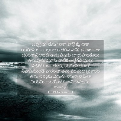 Picture 05 - నెహెమ్యా 7:3 TELIRV - అప్పుడు నేను - Bible Verse Picture