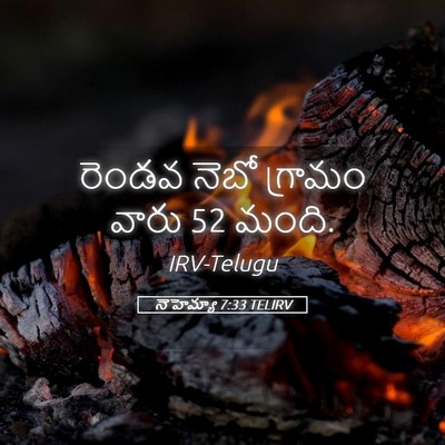 Picture 05 - నెహెమ్యా 7:33 TELIRV - రెండవ నెబో గ్రామం - Bible Verse Picture