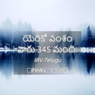 Picture 05 - నెహెమ్యా 7:36 TELIRV - యెరికో వంశం వారు 345 - Bible Verse Picture