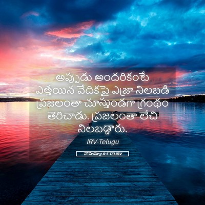Picture 05 - నెహెమ్యా 8:5 TELIRV - అప్పుడు అందరికంటే - Bible Verse Picture