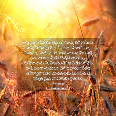 Picture 05 - నెహెమ్యా 9:5 TELIRV - అప్పుడు లేవీయులైన - Bible Verse Picture