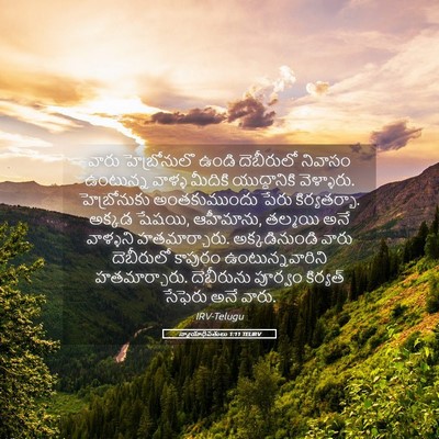 Picture 05 - న్యాయాధిపతులు 1:11 TELIRV - వారు హెబ్రోనులొ - Bible Verse Picture