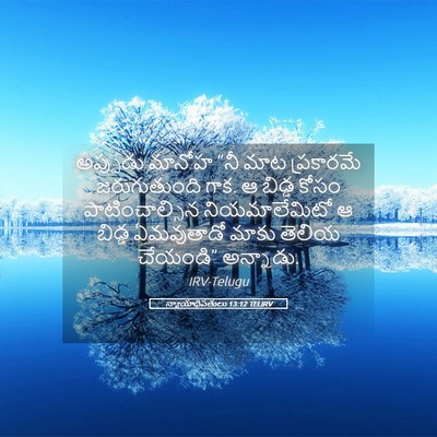 Picture 05 - న్యాయాధిపతులు 13:12 TELIRV - అప్పుడు మానోహ “నీ - Bible Verse Picture
