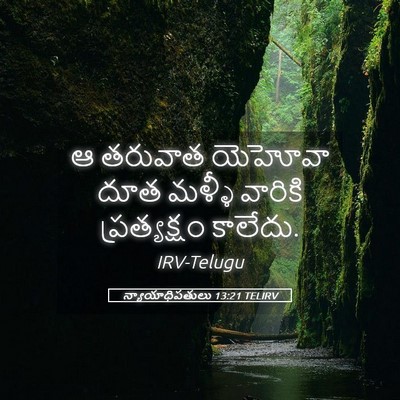 Picture 05 - న్యాయాధిపతులు 13:21 TELIRV - ఆ తరువాత యెహోవా - Bible Verse Picture