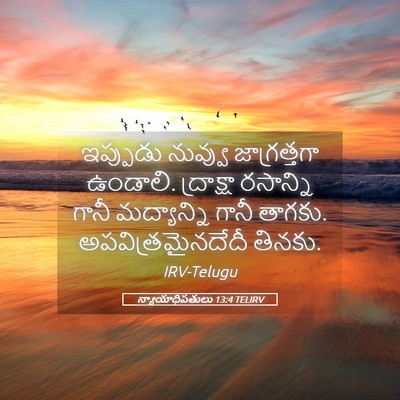 Picture 05 - న్యాయాధిపతులు 13:4 TELIRV - ఇప్పుడు నువ్వు - Bible Verse Picture