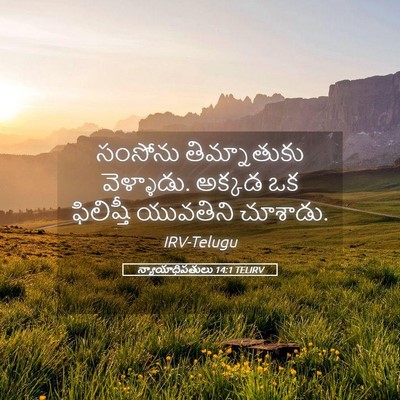 Picture 05 - న్యాయాధిపతులు 14:1 TELIRV - సంసోను తిమ్నాతుకు - Bible Verse Picture