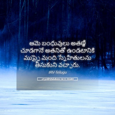 Picture 05 - న్యాయాధిపతులు 14:11 TELIRV - ఆమె బంధువులు - Bible Verse Picture