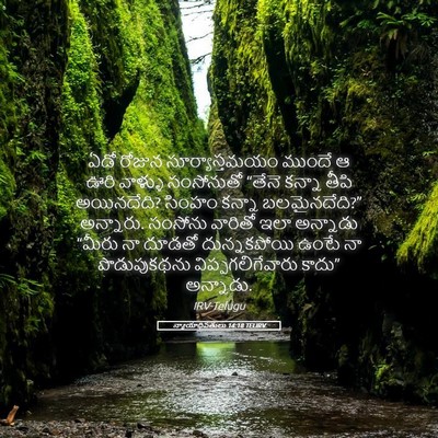 Picture 05 - న్యాయాధిపతులు 14:18 TELIRV - ఏడో రోజున - Bible Verse Picture