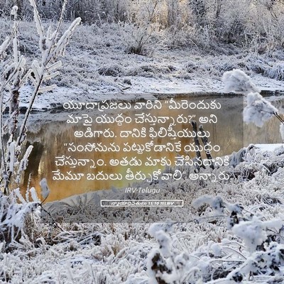 Picture 05 - న్యాయాధిపతులు 15:10 TELIRV - యూదాప్రజలు వారిని - Bible Verse Picture