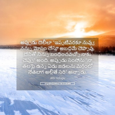 Picture 05 - న్యాయాధిపతులు 16:13 TELIRV - అప్పుడు దెలీలా - Bible Verse Picture