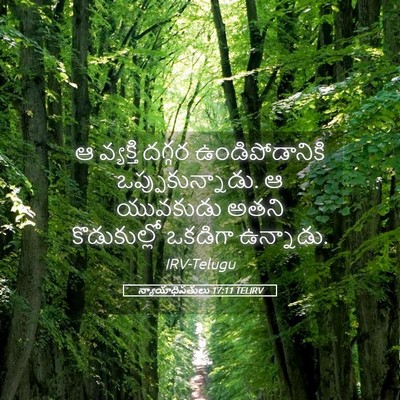 Picture 05 - న్యాయాధిపతులు 17:11 TELIRV - ఆ వ్యక్తి దగ్గర - Bible Verse Picture