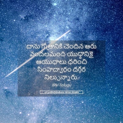 Picture 05 - న్యాయాధిపతులు 18:16 TELIRV - దాను గోత్రానికి - Bible Verse Picture