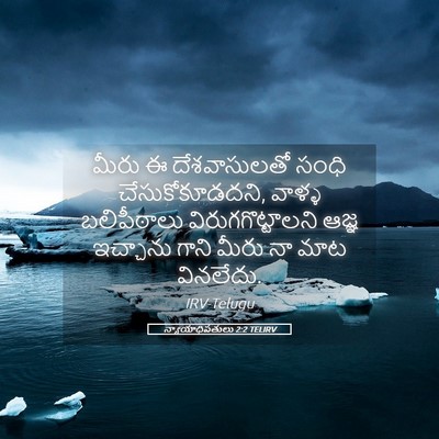 Picture 05 - న్యాయాధిపతులు 2:2 TELIRV - మీరు ఈ దేశవాసులతో - Bible Verse Picture