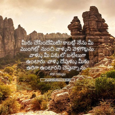 Picture 05 - న్యాయాధిపతులు 2:3 TELIRV - మీరు చేసిందేమిటి? - Bible Verse Picture