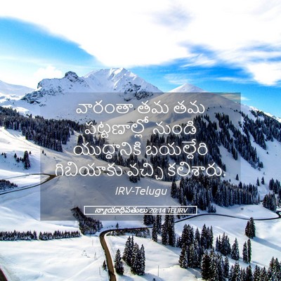 Picture 05 - న్యాయాధిపతులు 20:14 TELIRV - వారంతా తమ తమ - Bible Verse Picture